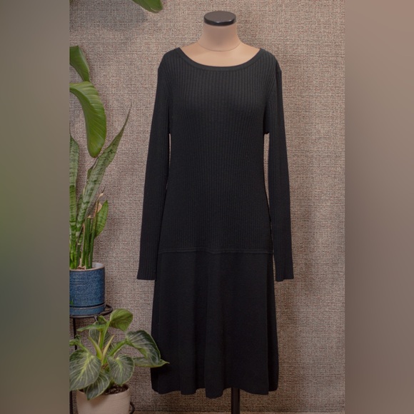 Sundance | Dresses | Black Merino Wool Maxi Dress Long Sleeve Sundance |  Poshmark